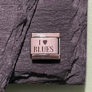 I ♥️ BLUES Italian Charm Bracelet Link